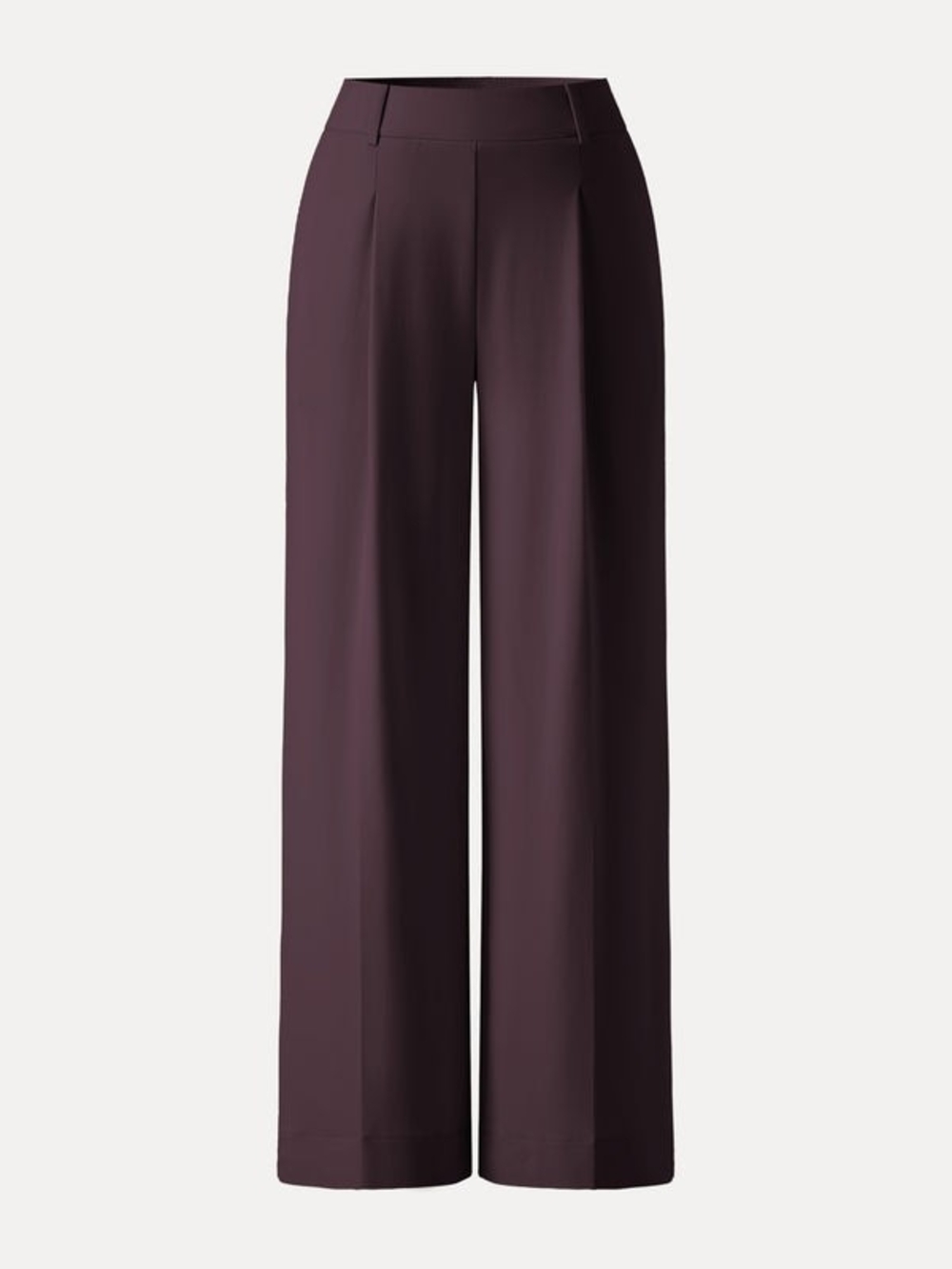 OGL Ponte Stretchy Flowy High Rise Wide Leg The Success Pants In Purple Gloam